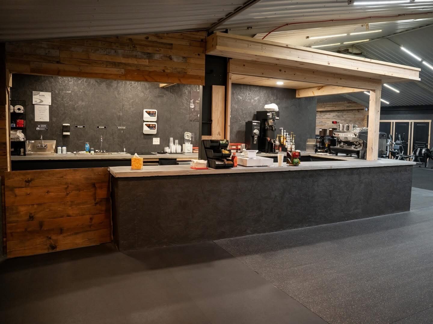 Coffee bar inside Reinforce Fitness Center