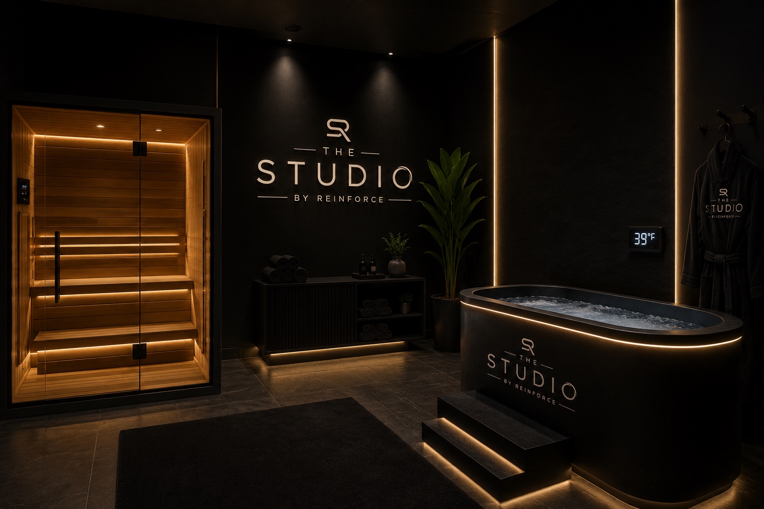 Concept rendering of the planned Studio by Reinforce contrast therapy space